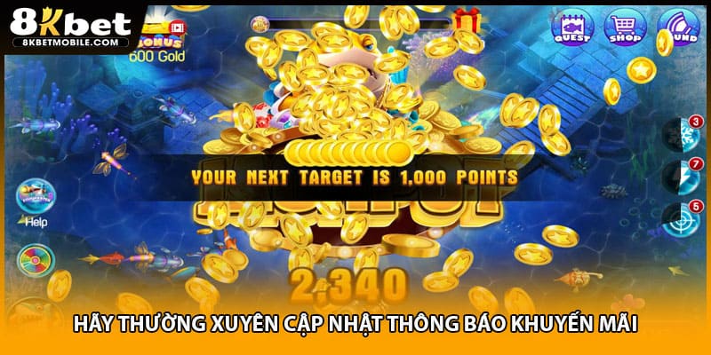 Hãy thường xuyên cập nhật thông báo khuyến mãi